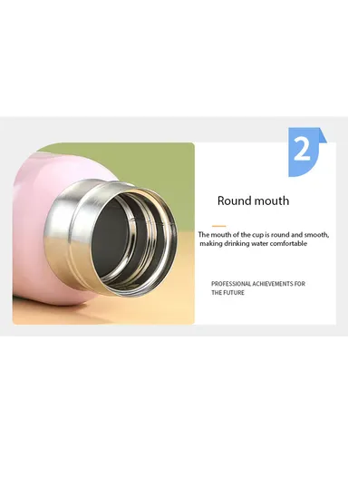 648ml 304 Stainless Steel Vacuum Bottle Double Wall Large Mouth Leak-Proof  For Hot &amp; Cold Drinks 5174 (D7 x H26)cm - Orange