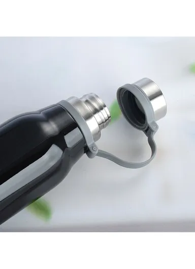 800ml SS-304 Vacuum Bottle Double Wall Large Mouth Leak-Proof For Hot &amp; Cold Drinks 5127 (D8 x H29)cm - Red