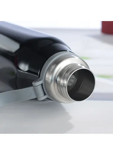 800ml SS-304 Vacuum Bottle Double Wall Large Mouth Leak-Proof For Hot &amp; Cold Drinks 5127 (D8 x H29)cm - Red