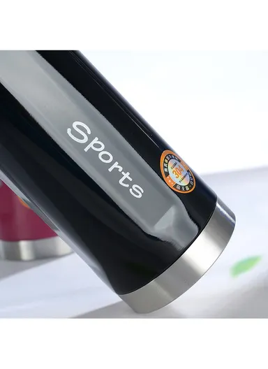 800ml SS-304 Vacuum Bottle Double Wall Large Mouth Leak-Proof For Hot &amp; Cold Drinks 5127 (D8 x H29)cm - Red