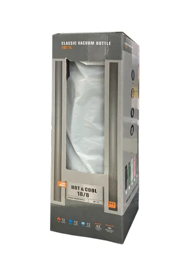 800ml Classic Vacuum Bottle Leak-Proof For Hot &amp; Cold Drinks 5171 (D8 x H28)cm - Black