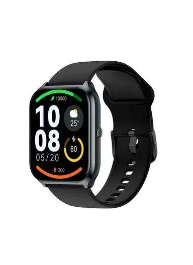 A68 Plus 1.75" 47mm Full Touch Screen Smart Watch &amp; Classic Watch With 2 Strap, Ring, Bracelet, Necklace, Earing &amp; Wireless Charger For Women (App: Fitpro) - Black