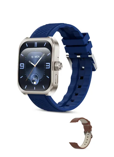 Z88 Pro 1.75" 49mm Full Touch Screen IP67 With 2 Strap &amp; Wireless Charger (App: RDFit) - Blue