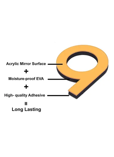 80cm 3D DIY Silent Sweeping Wall Clock, Decor Wall Clock, Simple Metal Pointer Battery Power Clock for Living Room, Office, Bedroom Room &amp; Decoration 12s036-M - Gold