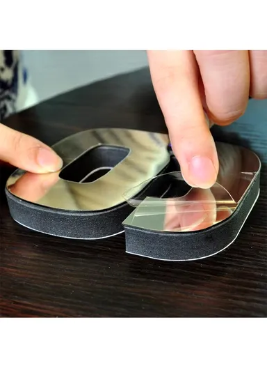 80cm 3D Effect Silent Sweeping Wall Clock, Decor Wall Clock, Acrylic Battery Power Clock for Living Room, Office, Bedroom Room &amp; Decoration - Silver