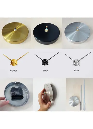 80cm 3D DIY Frameless Roman Numeral Silent Wall Clock, Battery Power Clock for Living Room, Office, Bedroom Room &amp; Decoration 12S034-M - Gold