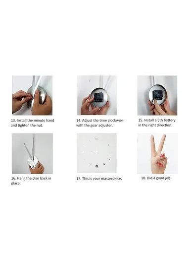 80cm 3D DIY Frameless Roman Numeral Silent Wall Clock, Battery Power Clock for Living Room, Office, Bedroom Room &amp; Decoration 12S034-M - Gold