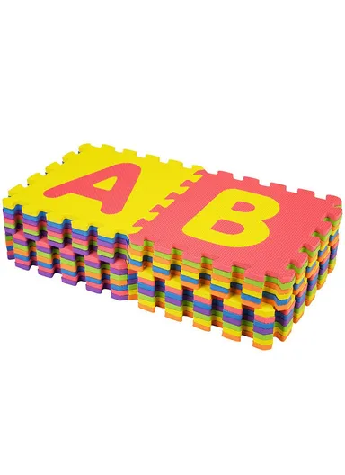 26 Pcs Alphabet Puzzle Mat Eva Foam Pads Puzzle Mat With Mixed Colors Letters (L29 x W29 x H0.7)cm