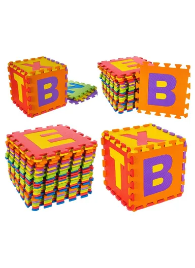 26 Pcs Alphabet Puzzle Mat Eva Foam Pads Puzzle Mat With Mixed Colors Letters (L29 x W29 x H0.7)cm