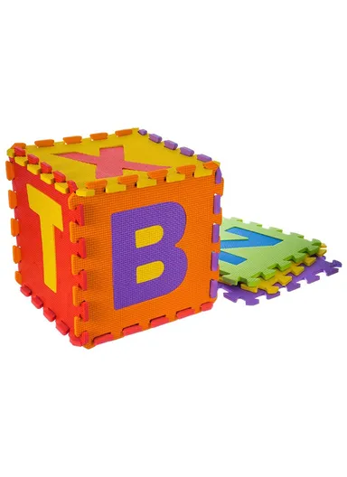 26 Pcs Alphabet Puzzle Mat Eva Foam Pads Puzzle Mat With Mixed Colors Letters (L29 x W29 x H0.7)cm