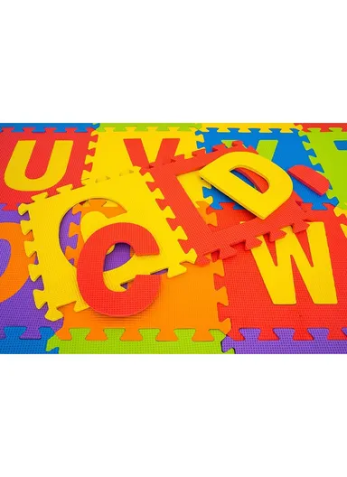 26 Pcs Alphabet Puzzle Mat Eva Foam Pads Puzzle Mat With Mixed Colors Letters (L29 x W29 x H0.7)cm