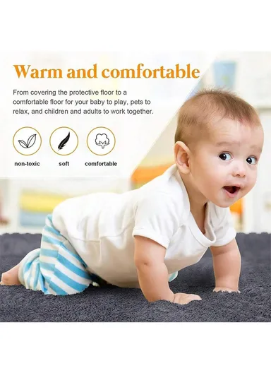 10 Pcs Eva Foam Sound Insulation Floor Rug Living Room Dining Room Sleeping Room Toilet (L30 x W30 x T1)cm - Phosphorus