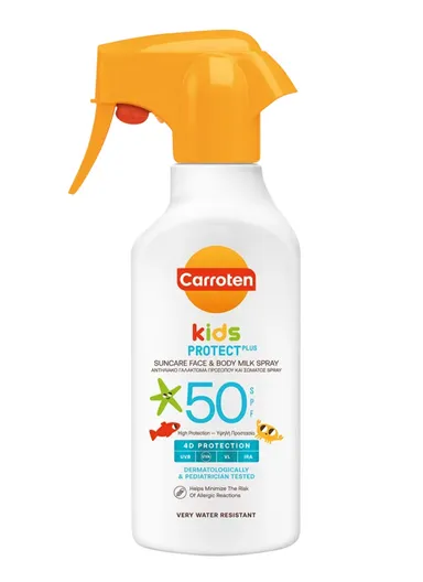 270ml Kids Protect Plus Suncare Face &amp; Body Milk Spray 4D Protection SPF50