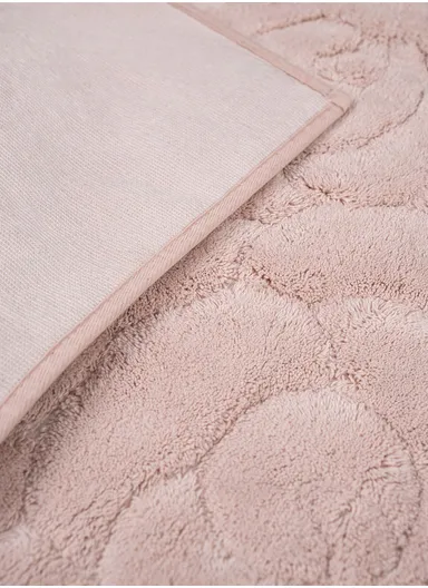 2 Pieces Gilly Flower Elegant Bath Mat Set 50 x 80 - 50 x 40 cm - Powder Pink