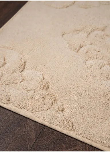 2Pcs Jordan Elegant Bath Mat Set - Beige