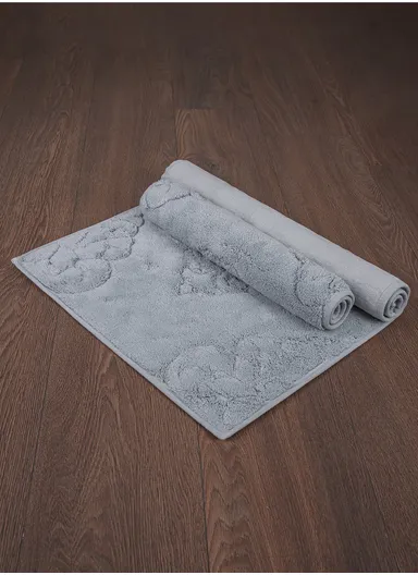 2Pcs Jordan Elegant Bath Mat Set - Grey