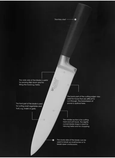 6-Pcs Stainless Steel Knife Set with Stand B22-7 - Black