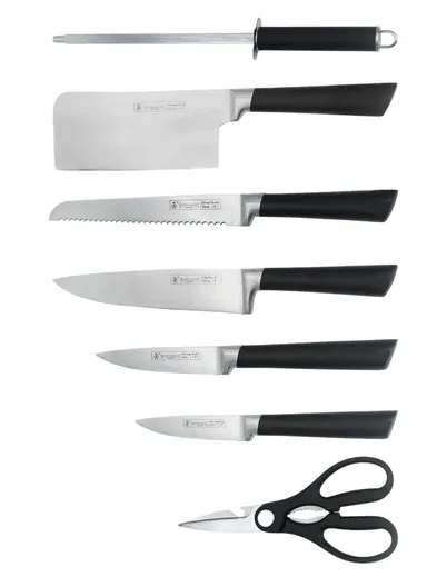 8pcs Stainless steel Kitchen Knife Set With Scissors &amp; Stand