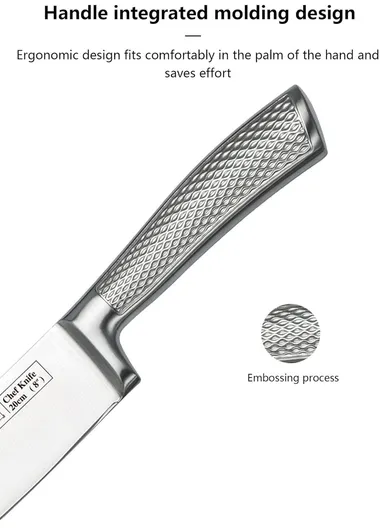 14 Pcs Kitchen Knife Set With Scissors, Sharpener &amp; Stand B22-16 - Silver 