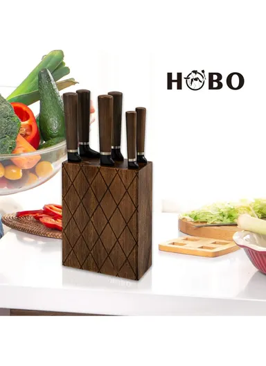 7PCS Stainless Steel Kitchen Knife Set With Wooden stand B22-17