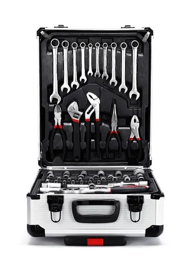 187Pcs 4-Layer Chrome Vanadium Tool Set with Telescoping Handle &amp; 2 Wheels (W36 x D20 x H50)cm