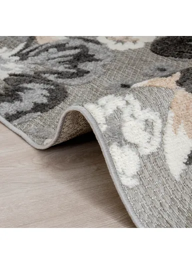 Madagascar Pansy 160 x 230 cm Zymta Decorative Carpet - Grey / White / Beige / Anthracite
