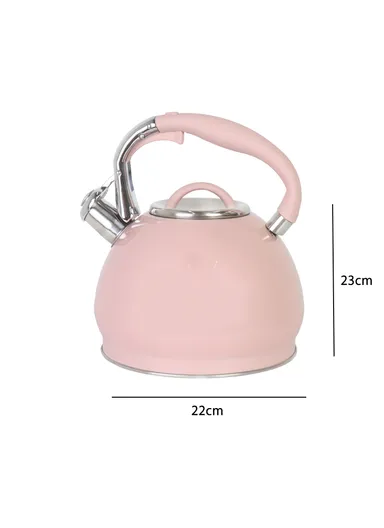 24/28cm Casserole + 22 Pizza Pan + 28cm FryPan + 3.4L Kettle Die-Cast Non-Stick Cookware Set VK-79- Pink