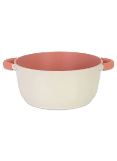 24/28cm Casserole + 22 Pizza Pan + 28cm FryPan + 3.4L Kettle Die-Cast Non-Stick Cookware Set VK-79- Cream