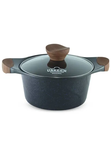 10PCS 20/24/28/32cm Casserole + 24cm Shallow Casserole Granite Coating Cookware Set VK-5- Black