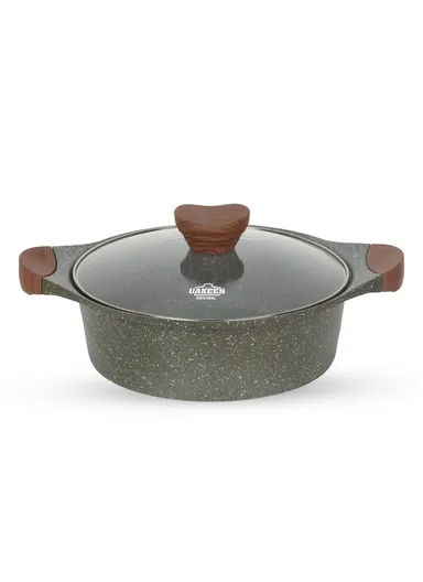 10PCS 20/24/28/32cm Casserole + 24cm Shallow Casserole Granite Coating Cookware Set VK-5- Green