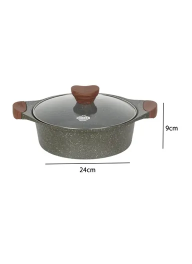 10PCS 20/24/28/32cm Casserole + 24cm Shallow Casserole Granite Coating Cookware Set VK-5- Green