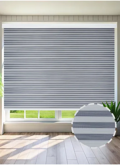 180x180cm Blackout Polyester Fabric Roller Blinds, Double Layer Color, Sheer Or Privacy Light Control - Grey