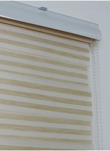 180x180cm Blackout Polyester Fabric Roller Blinds, Double Layer Color, Sheer Or Privacy Light Control - Beige