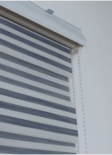 200x180cm Blackout Polyester Fabric Roller Blinds, Double Layer Color, Sheer Or Privacy Light Control - Grey