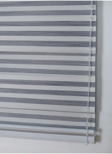 200x180cm Blackout Polyester Fabric Roller Blinds, Double Layer Color, Sheer Or Privacy Light Control - Grey