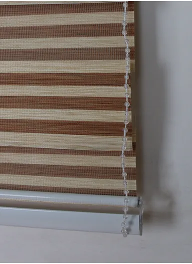 200x180cm Blackout Polyester Fabric Roller Blinds, Double Layer Color, Sheer Or Privacy Light Control - Light Coffee