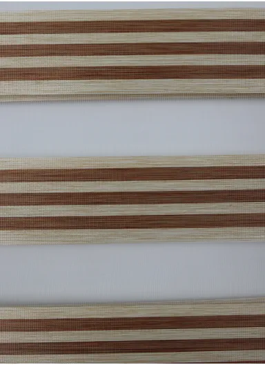 200x180cm Blackout Polyester Fabric Roller Blinds, Double Layer Color, Sheer Or Privacy Light Control - Light Coffee