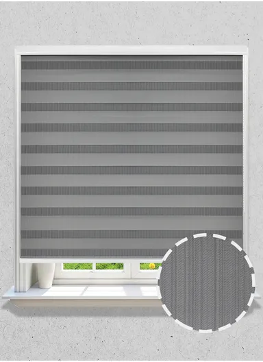 150x180cm Blackout Polyester Fabric Roller Blinds, Light-Blocking Blinds, Sheer Or Privacy Light Control - Grey