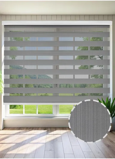 180x180cm Blackout Polyester Fabric Roller Blinds, Light-Blocking Blinds, Sheer Or Privacy Light Control - Grey