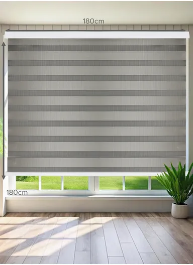 180x180cm Blackout Polyester Fabric Roller Blinds, Light-Blocking Blinds, Sheer Or Privacy Light Control - Light Coffee