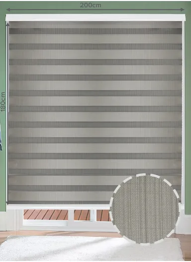 200x180cm Blackout Polyester Fabric Roller Blinds, Light-Blocking Blinds, Sheer Or Privacy Light Control - Light Coffee