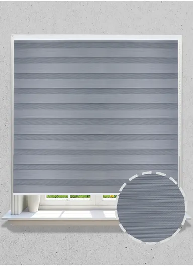 150x180cm Easy Control Waterproof Blackout Polyester Fabric Roller Blinds, Sheer Or Privacy Light Control - Grey