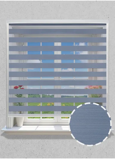 150x180cm Easy Control Waterproof Blackout Polyester Fabric Roller Blinds, Sheer Or Privacy Light Control - Blue