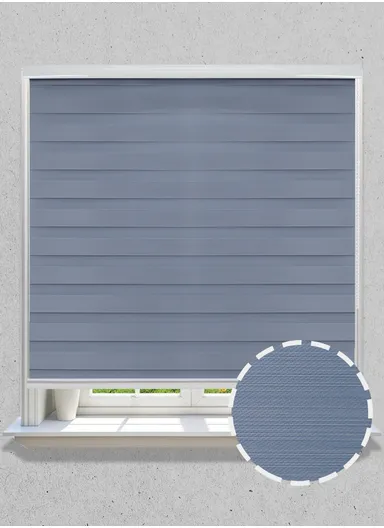 150x180cm Easy Control Waterproof Blackout Polyester Fabric Roller Blinds, Sheer Or Privacy Light Control - Blue
