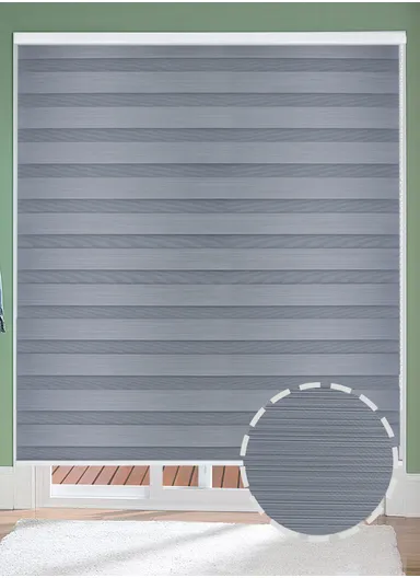 200x180cm Easy Control Waterproof Blackout Polyester Fabric Roller Blinds, Sheer Or Privacy Light Control - Grey