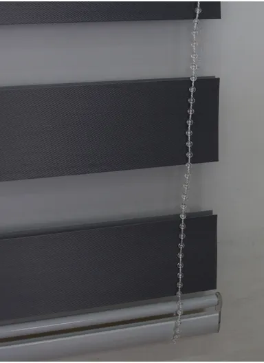 200x180cm Easy Control Waterproof Blackout Polyester Fabric Roller Blinds, Sheer Or Privacy Light Control - Dark Grey