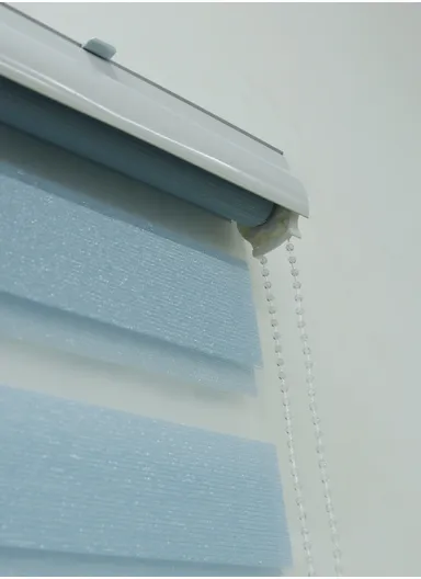 150x180cm Easy Control Blackout Gold &amp; Silver Inlaid Silk Blinds Polyester Fabric, Sheer Or Privacy Light Control - Blue