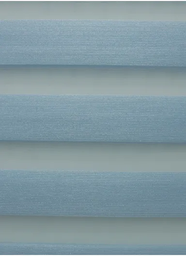 200x180cm Easy Control Blackout Gold &amp; Silver Inlaid Silk Blinds Polyester Fabric, Sheer Or Privacy Light Control - Blue