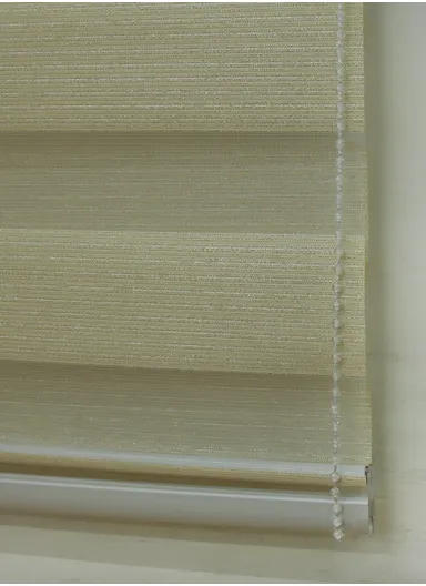200x180cm Easy Control Blackout Gold &amp; Silver Inlaid Silk Blinds Polyester Fabric, Sheer Or Privacy Light Control - Beige