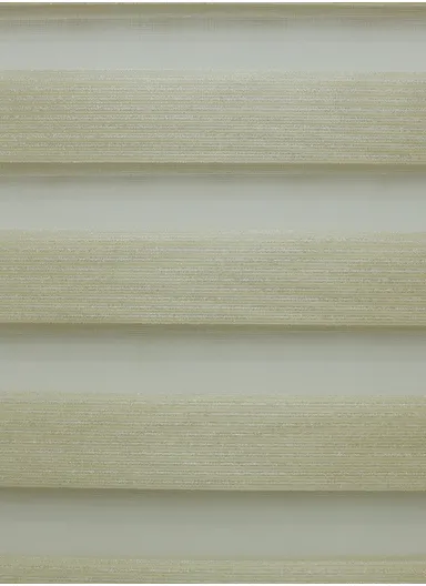 200x180cm Easy Control Blackout Gold &amp; Silver Inlaid Silk Blinds Polyester Fabric, Sheer Or Privacy Light Control - Beige